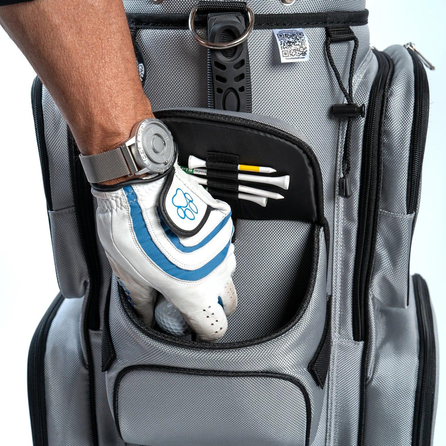 PARADAX BUNDLE - AI-1 Golf Bag, Hood Cover, and Bag Strap Included | Gray