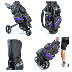 PARADAX BUNDLE - AI-1 Golf Bag, Hood Cover, and Bag Strap Included | Black Purple