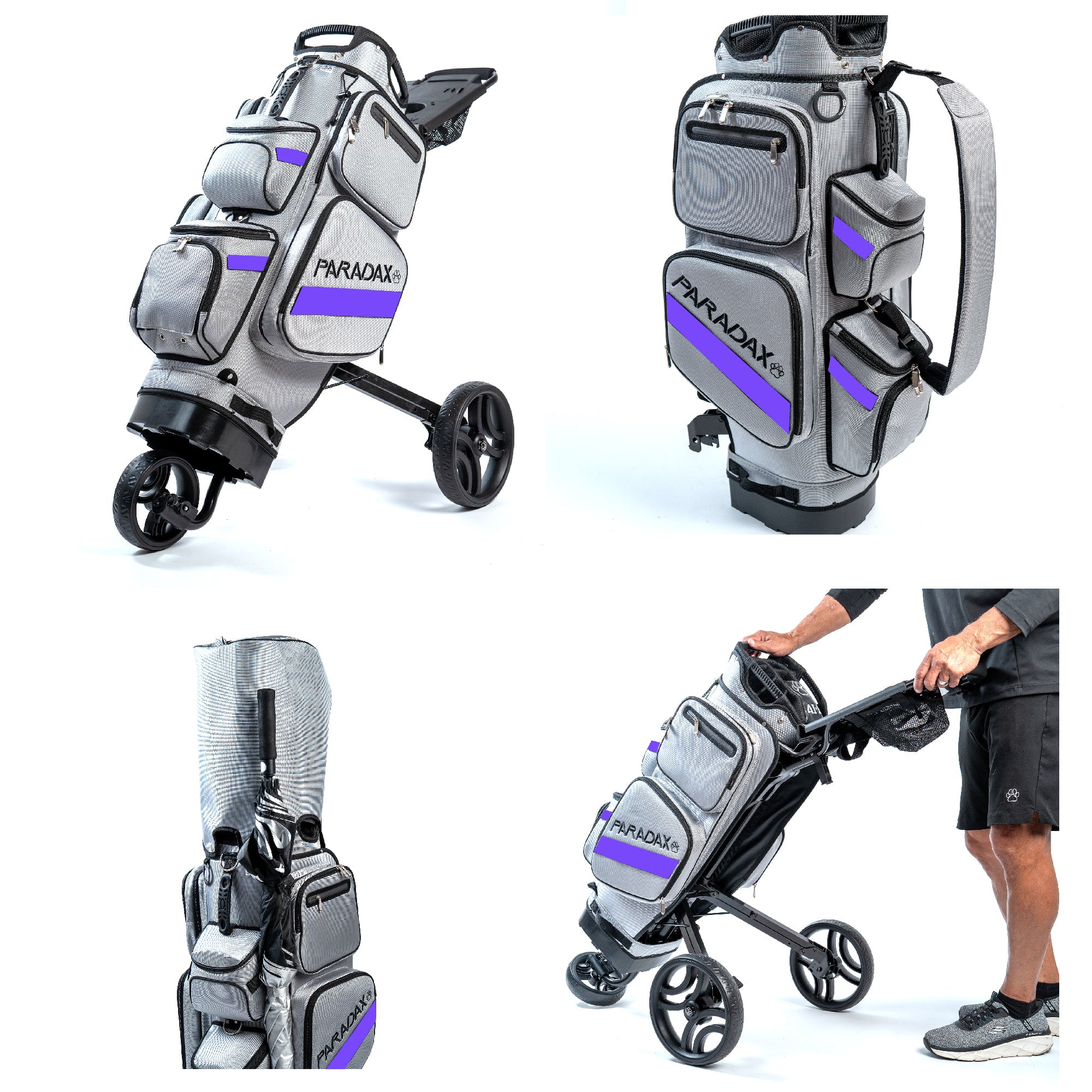 PARADAX BUNDLE - AI-1 Golf Bag, Hood Cover, and Bag Strap Included