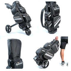 PARADAX BUNDLE - AI-1 Golf Bag, Hood Cover, and Bag Strap Included | Black Gray