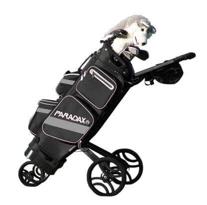 Paradax AI-1 (All In One) Rolling, Standing, Cart - Black Golf Bag