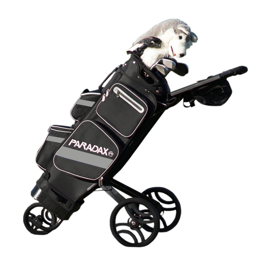 Paradax AI-1 (All In One) Rolling, Standing, Cart - Black Golf Bag