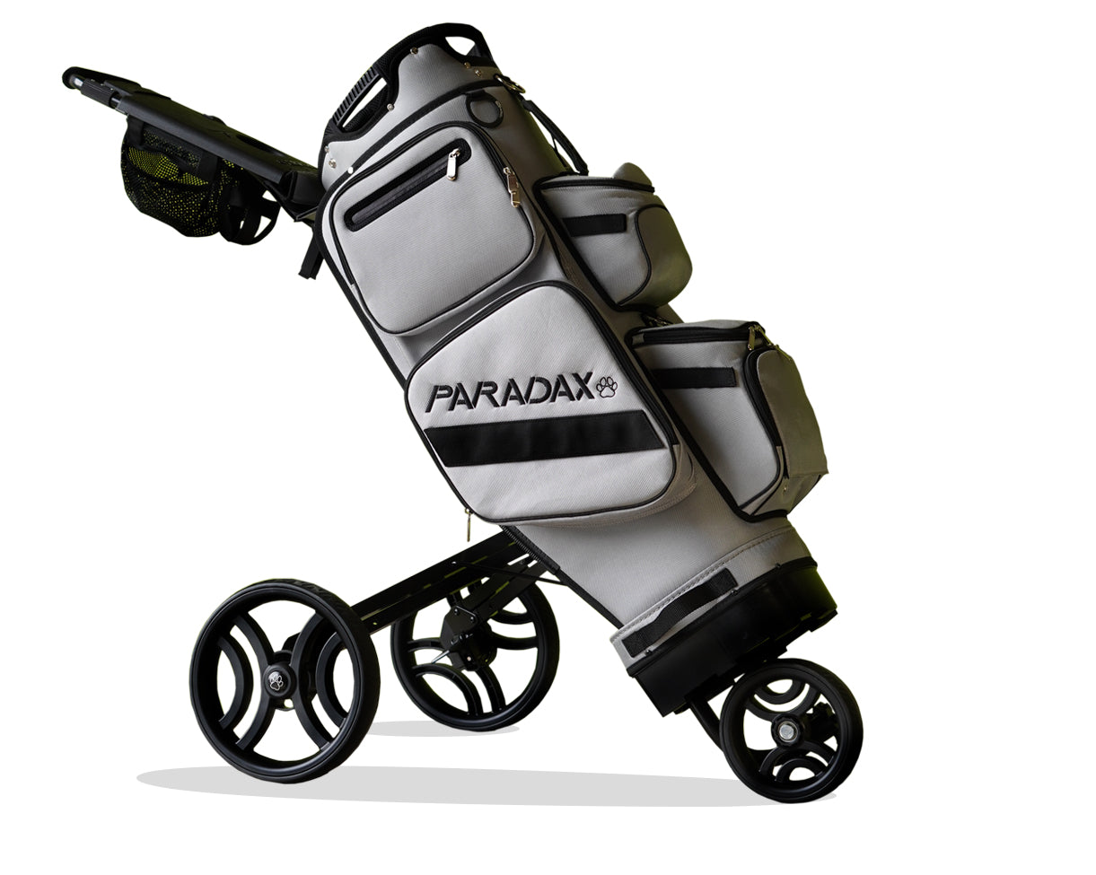 Paradax AI-1 (All In One) Rolling, Standing, Cart - Gray Golf Bag